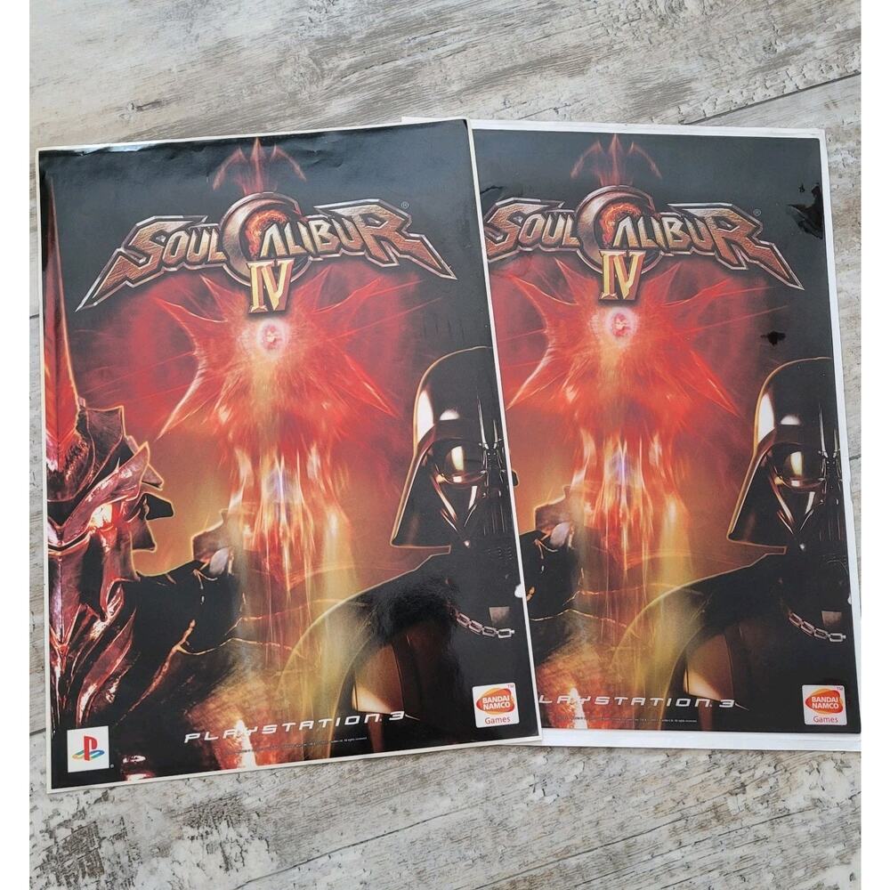 MINT SoulCalibur IV Darth Vader PS3 Promo Set - Rigid & Paper Variants UNPEELED